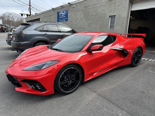 Ceramic Window Tint on 2021 C8 Chevrolet Corvette