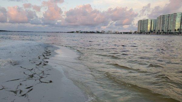 On the island at sunset