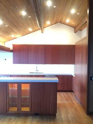 Never enough lighting in a kitchen.  LED lighting inside cabinet.