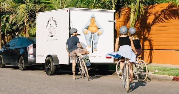 Pop-up Bicycle tours by Cycle City of Angels in Venice, CA.   Photo credit Instagram : @bttags