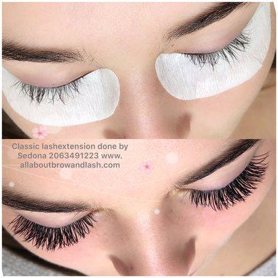 Classic lashextension done by Sedona 2063491223 www. allaboutbrowandlash.com