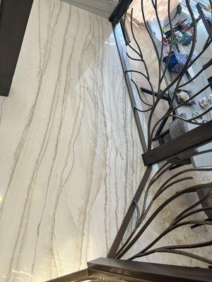 Chantilly quartzite stairs.