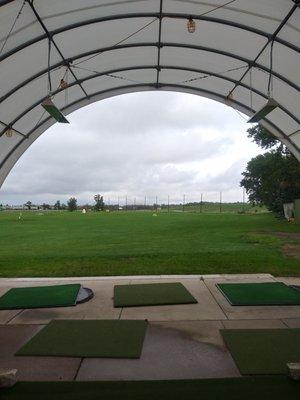 Covered teaching area and winter time hitter area complete with heaters.