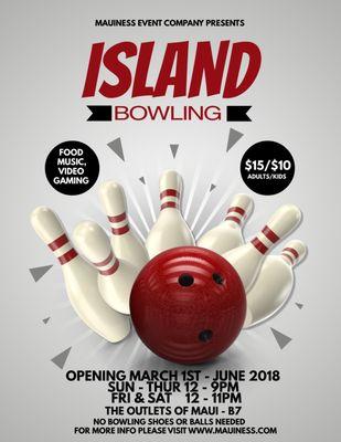 Island Bowling Event Flyer