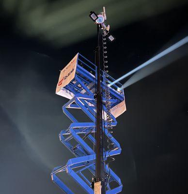 Our Wi-Fi support tower, perfect for small to mid-sized events and festivals.