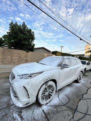 Premium detail: 
Exterior Wash / wheels and tires / spray wax / windows/ mini interior detail and vacuum