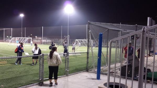 Equipment area. I love that all teams set up and clean up as a team. :) love of the game!