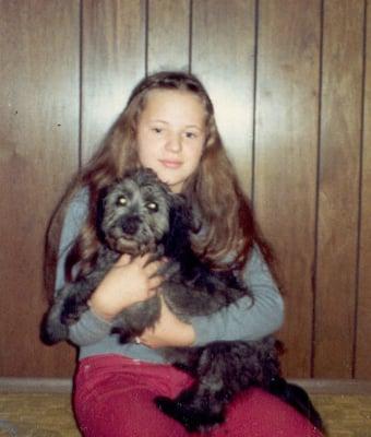 Me with my first dog, I have always loved animals