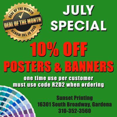 Save Money On Your Posters! Be sure to use the code "R2D2" when ordering. For July Only!!