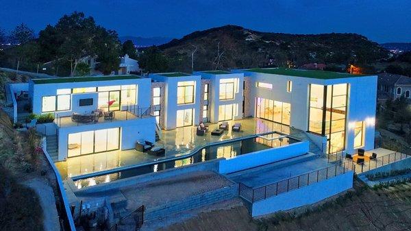 Luxury house floor to ceiling windows