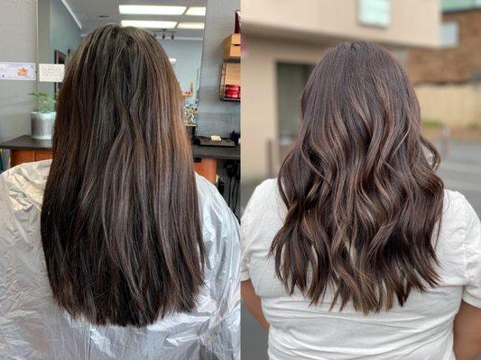 Before and After - Balayage