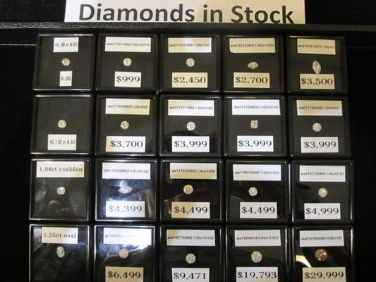 We have many GIA certified diamonds in-stock & available for immediate purchase.  We don't need to call our wholesaler to show you a diamond