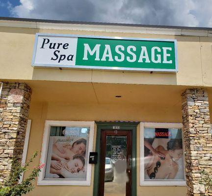 Pure Spa Massage Front Door