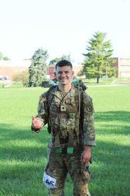 Solider completing 18 mile ruck