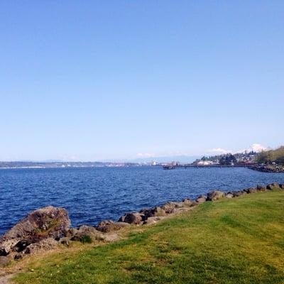 The water and Mt. Rainer in the background.