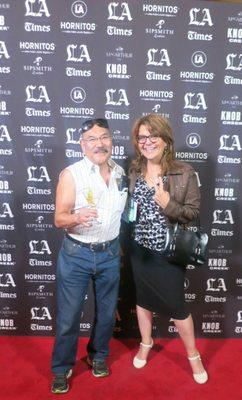 Photo op at Gold List event by L.A. Times. Super Yelper Isobel L.