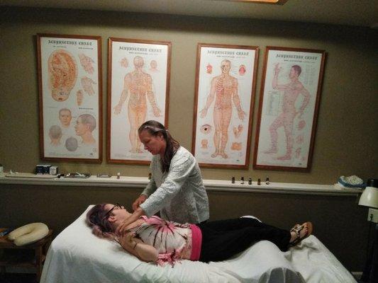 Acupuncture treatment by Lynn West.