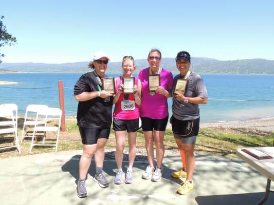 Team DJFE members finishing the HITS Napa Valley Triathlon