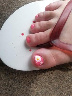 Flower on big toe