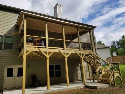 Deck with stairs