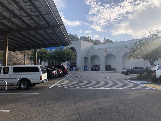 This Walmart location has solar panels in the parking lot providing shade!!!