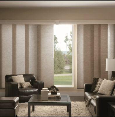 Graber Vertical Blinds in a Living Room