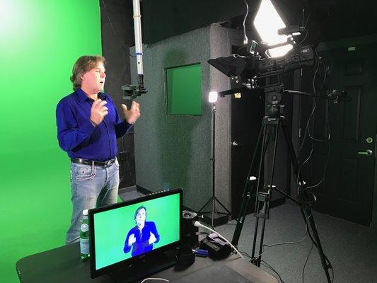 Tampa Bay Video Service has access to green screens and can even shoot at your location.