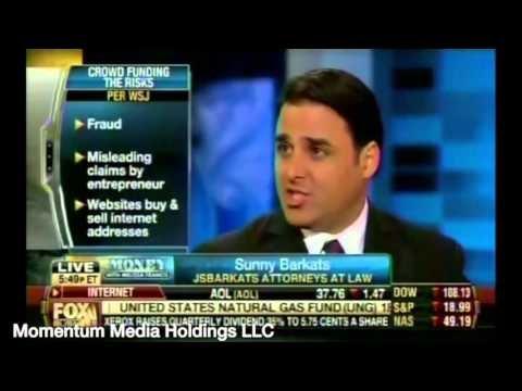 Sunny J. Barkats on Fox Business News Corwdfunding expert and Startup Lawyer