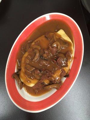 Boova shankel with beef and mushrooms.