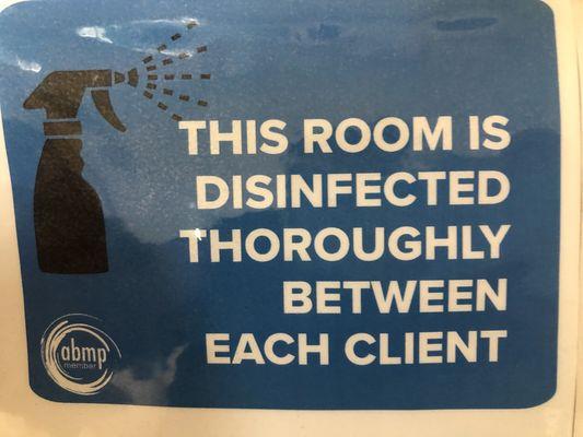 Disinfecting between every client