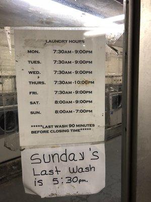 Wash times