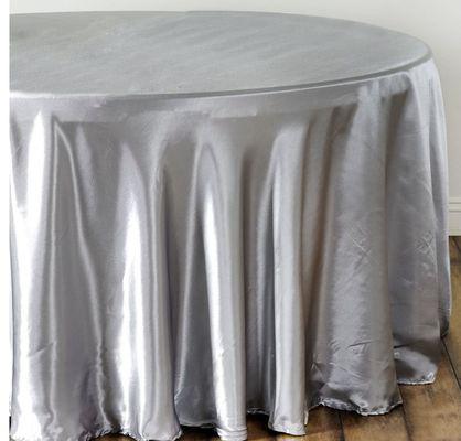 Table with silver linen