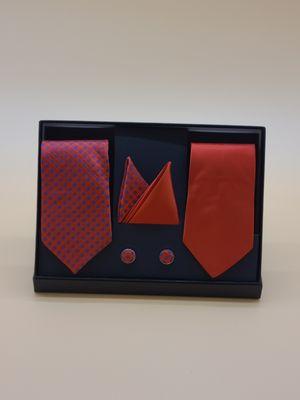 Double Tie & handkerchief, matching cuff links