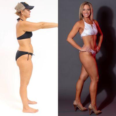 This lady went from a size 6 to a size 2 and has continued toning up since then.