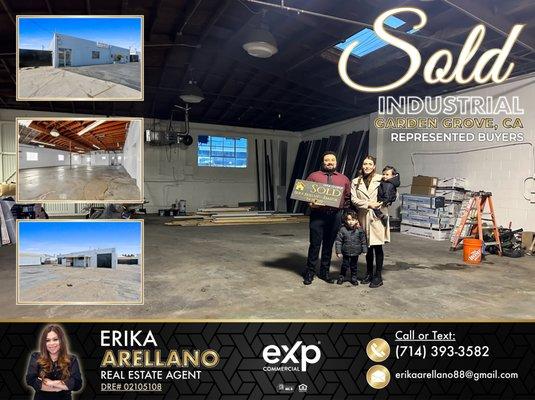 Congratulations to my buyers for closing escrow on their industrial building