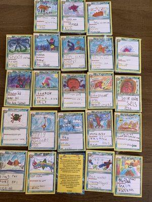 Kindergarten tidepool Pokémon's cards !