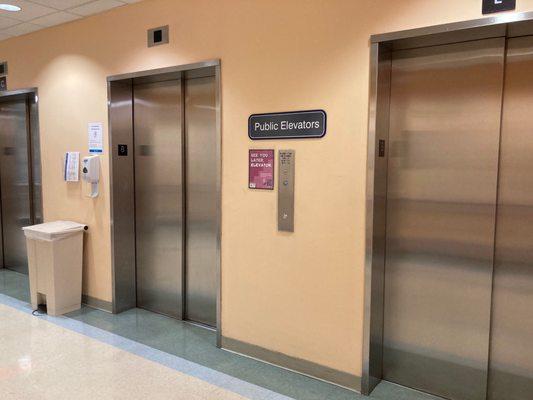 Public elevators to take down to basement