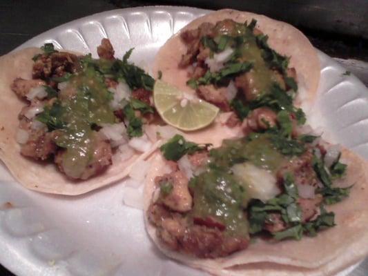 Pollo!  They also have carne asada and al pastor.  :-)