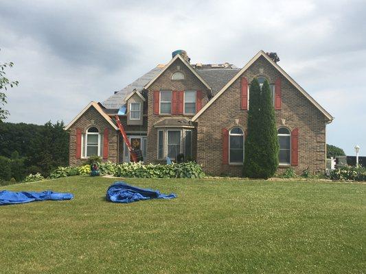 New roof installation in Mount Airy, MD.