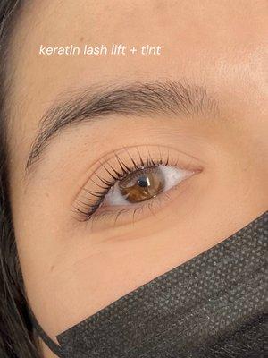 Keratin lash lift + tint