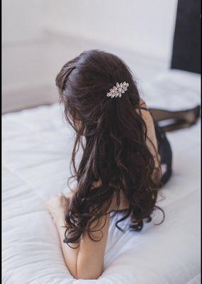 Messy romantic updo