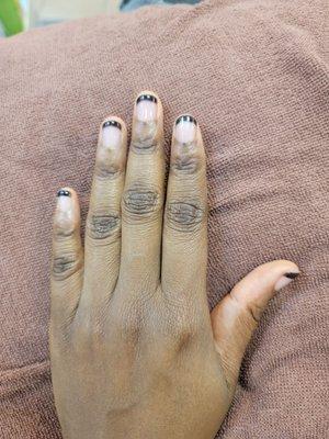 Gel manicure with french polish