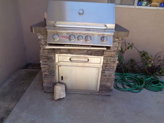 Grill with Broken Cabinet Latch