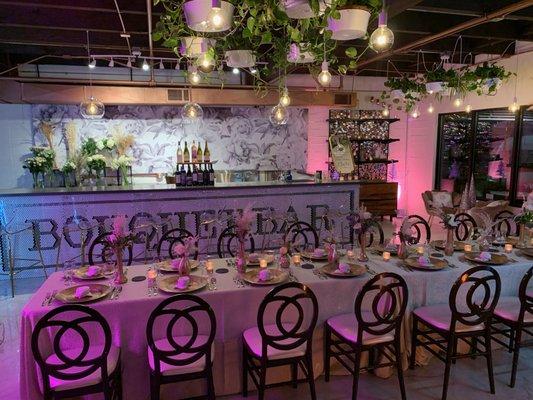 Full Service Private Parties at Rosé  Bouquet