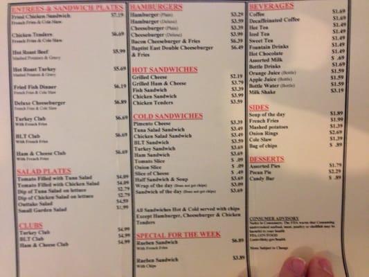 This is the menu