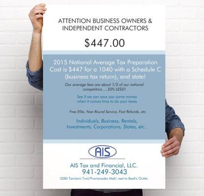 We can save your business in high prep fees.