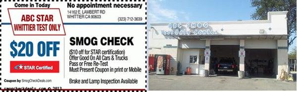 Smog Test Only Centers