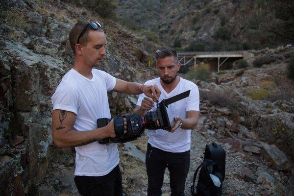 On location at the Kern River, Sequoia Nat'l Forest.