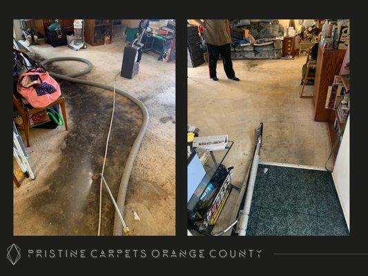 We accomplish the impossible!  Before and after carpet deep clean.