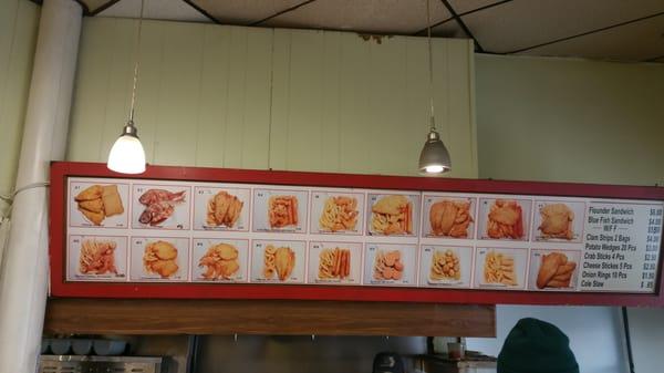 Wall Menu. Pricing wasn't that bad.